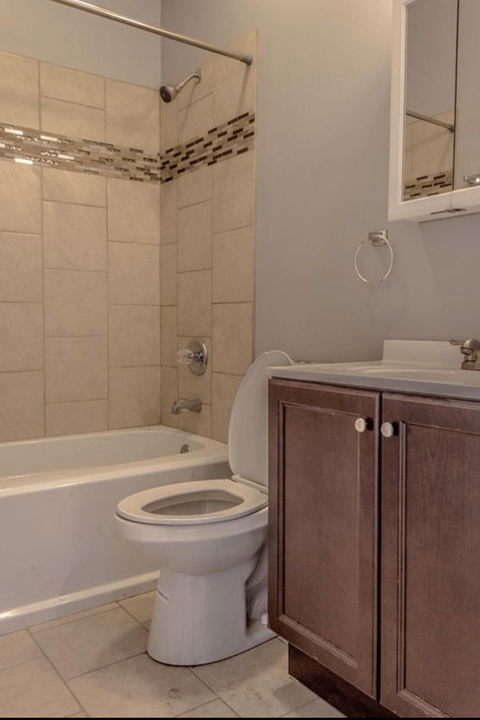 Floor plan for 3 beds, 2 baths, 1100 sqft